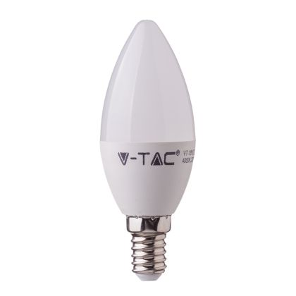 LED Bulb - SAMSUNG CHIP 5.5W E14 Plastic Candle 4000K