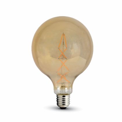 LED Bulb - 8W Filament E27 G125 Amber Cover 2200K