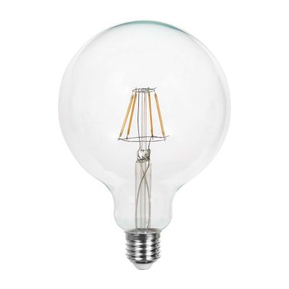 LED Bulb - 6W Filament E27 G125 Clear Cover  3000K