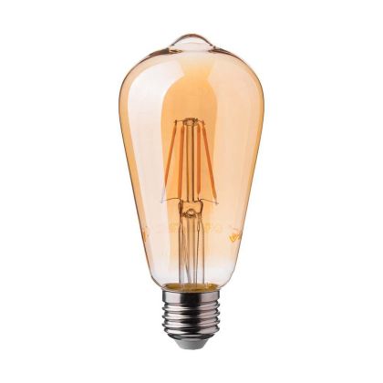 LED Bulb - 6W Filament E27 ST64 Amber Cover 2200K