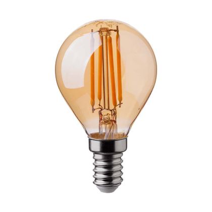 LED Bulb - 4W Filament E14 P45 Amber Cover 2200K