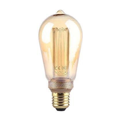 LED Bulb - 4W Filament E27 ST64 Amber Art 2200K