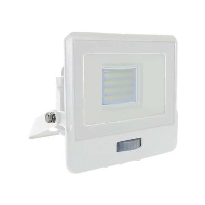 SKU 20271 20W LED PIR Sensor Floodlight SAMSUNG CHIP White Body 4000K V-TAC