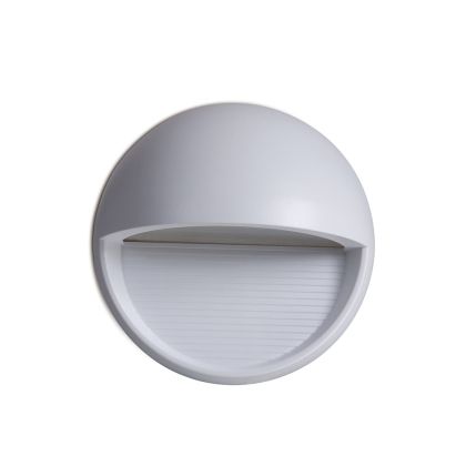 3W LED Step Light Grey Body Round 3000k