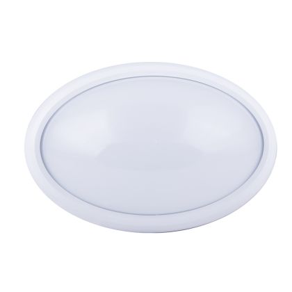 8W Dome Light Oval White Body 3000K IP66