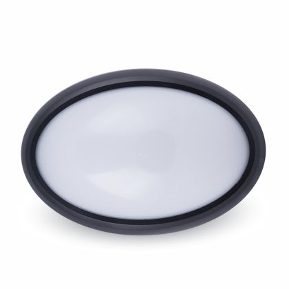 8W Dome Light Oval Black Body 4000K IP66