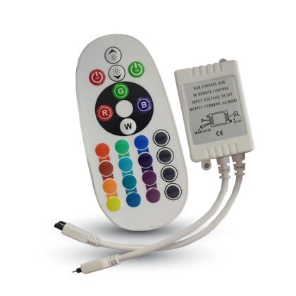 Infrared Controller with Remote Control 24 Buttons Round