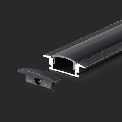 Led Strip Mounting Kit With Diffuser Aluminum 2000* 24.7*7MM Black Housing