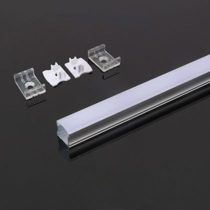 Led Strip Mounting Kit With Diffuser Aluminum 2000* 17.2*15.5MM Milky