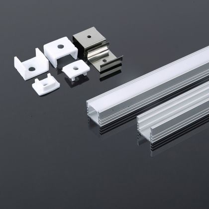 Led Strip Mounting Kit With Diffuser Aluminum 2000* 17.4*12.1MM Milky