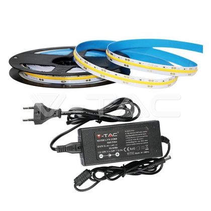 SKU 2673 LED Strip Set 280 COB IP20-3000K 10W DC24V 800LM/M / 2652 + 3264 / V-TAC