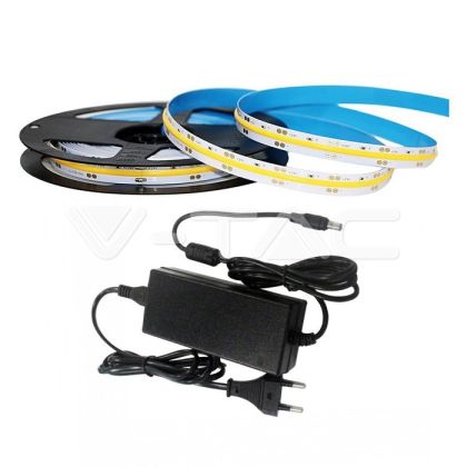 SKU 2679 LED Strip Set 420 COB IP20-3000K 10W DC24V 1000LM/M CRI95 / 2649 + 3272 / V-TAC