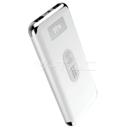 10K Mah Power Bank With Display And Wireless Charging White