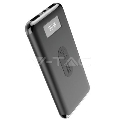 10K Mah Power Bank With Display And Wireless Charging Black