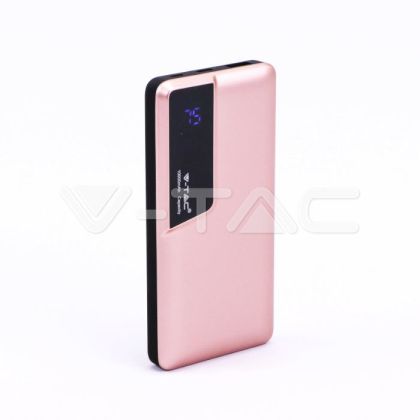 10K Mah Power Bank With Digital Display & USB Type C Rose Gold