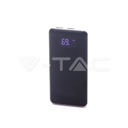 10K Mah Power Bank With Dual USB + Display Black