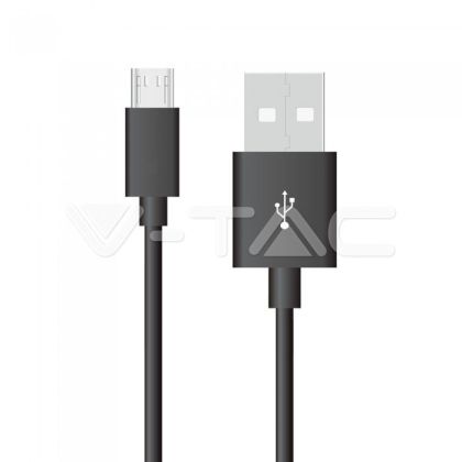 1 M Micro USB Cable Black - Silver Series