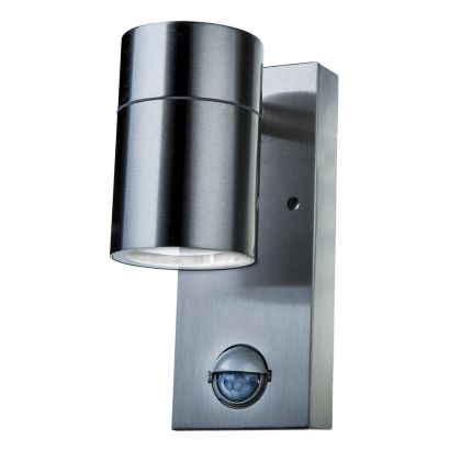 Wall Fitting GU10 With Sensor Steel Body 2 Way IP44