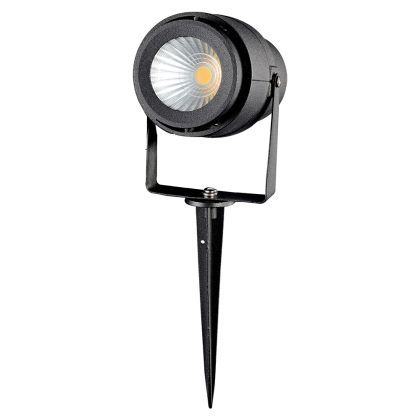 12W LED Garden Spike Lamp Black Body Green