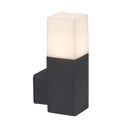 GU10 Garden Wall Lamp Aluminum Body Square Black 121x80x250mm IP54