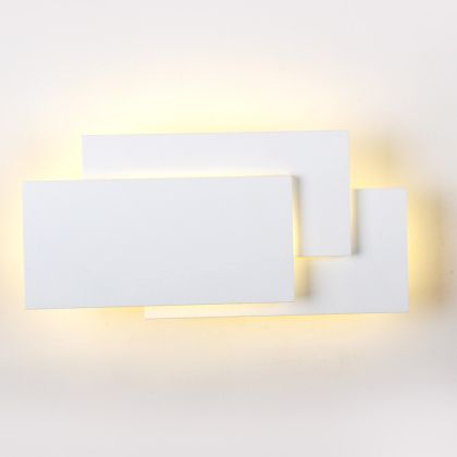 12W LED Wall Light White Body 4000K IP20