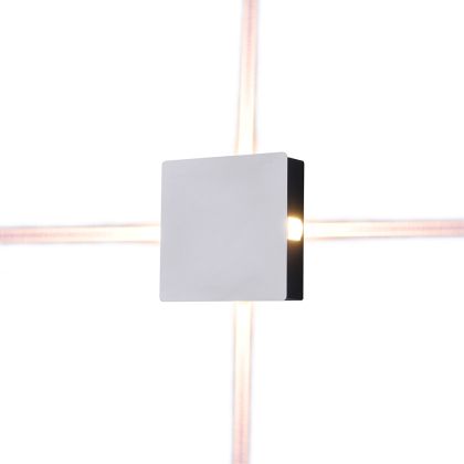 4W LED Wall Light White Body Square 3000K IP65