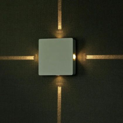 4W LED Wall Light White Body Square 4000K IP65