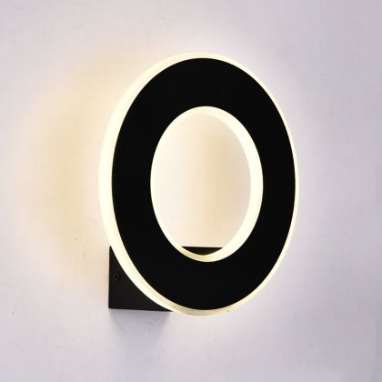 9W LED Wall Light Black Body 4000K IP20