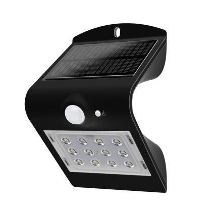 1.5W LED Solar Wall Light 4000K+4000K Black+Black Body