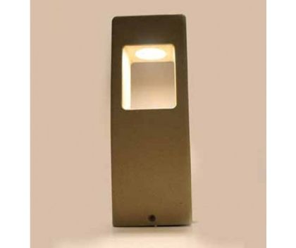 8W LED Concrete Lawn Lamp Light Grey IP65