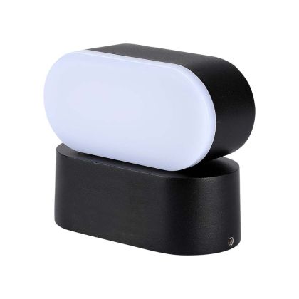 6W LED Wall Light Black Body IP65 Movable 3000K