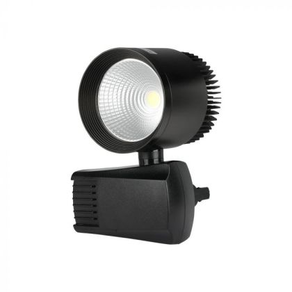 23W LED Track Light Black Body Round 5000K