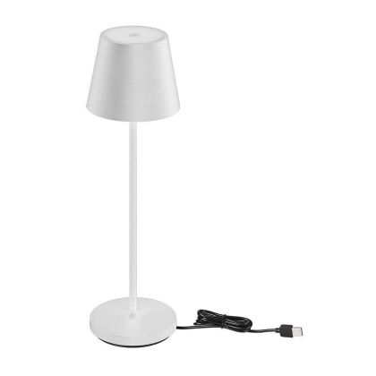 2W Led Table Lamp (4400mA Battery) IP54 White Body 3000K