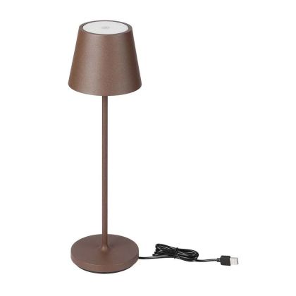 2W Led Table Lamp (4400mA Battery) IP54 Corten Body 3000K