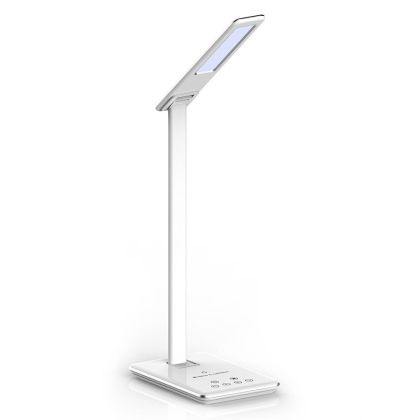 4W LED Table Lamp 3in1 Wireless Charger Square White Body