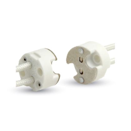 MR16 Ceramic Lamp Holder With Silicon Cable 5 pcs