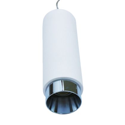 GU10 Fitting Gypsum Pendant Suspended Metal Chrome Bottom