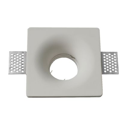 GU10 Fitting Square Gypsum White