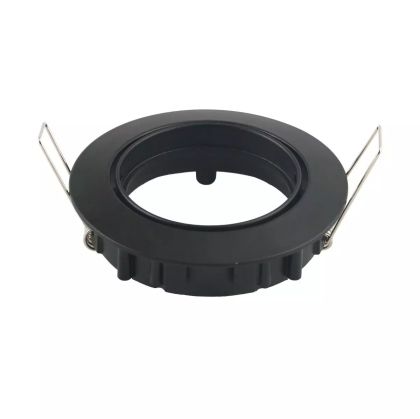 GU10 Fitting Round Movable Black