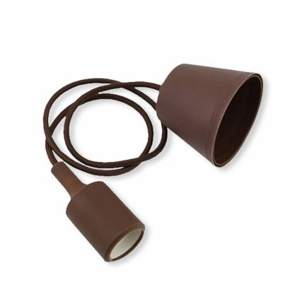 E27 Pendant Holder Brown Body