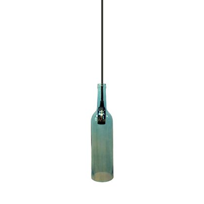 Bottle Pendant Light Blue