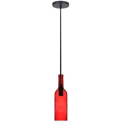 Bottle Pendant Light Red