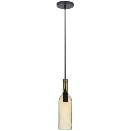 Bottle Pendant Light Amber