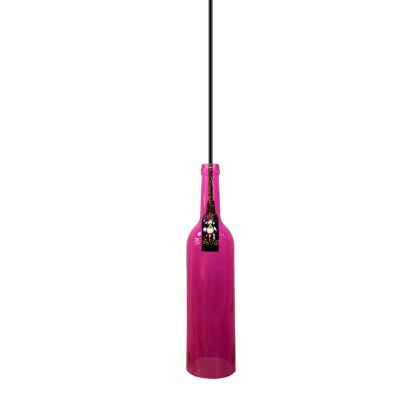 Bottle Pendant Light Pink