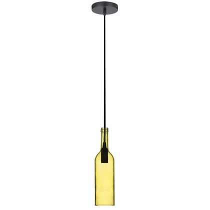 Bottle Pendant Light Yellow