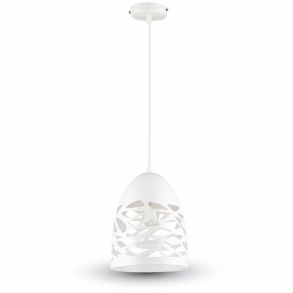 Pendant Light Matt White With White Canopy