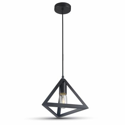 Pendant Geometric Triangle Black