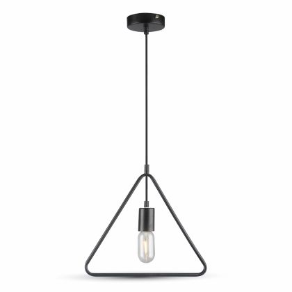 Pendant Light Triangle Matt Black With Black Canopy