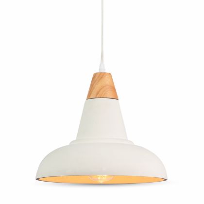 Pendant Light Concrete+Wood Red Ф300мм