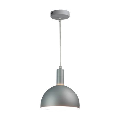 Plastic Pendant Lamp Holder E14 With Slide Aluminum Shade Grey